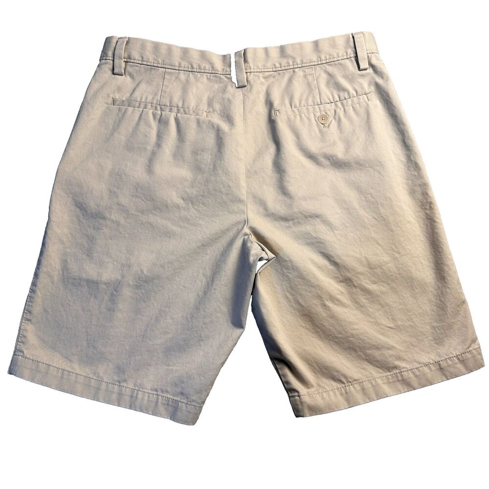 Banana Republic Aiden Light Khaki 100% Cotton Chino Shorts  Size 33” W  9 1/2” L - Picture 2 of 5